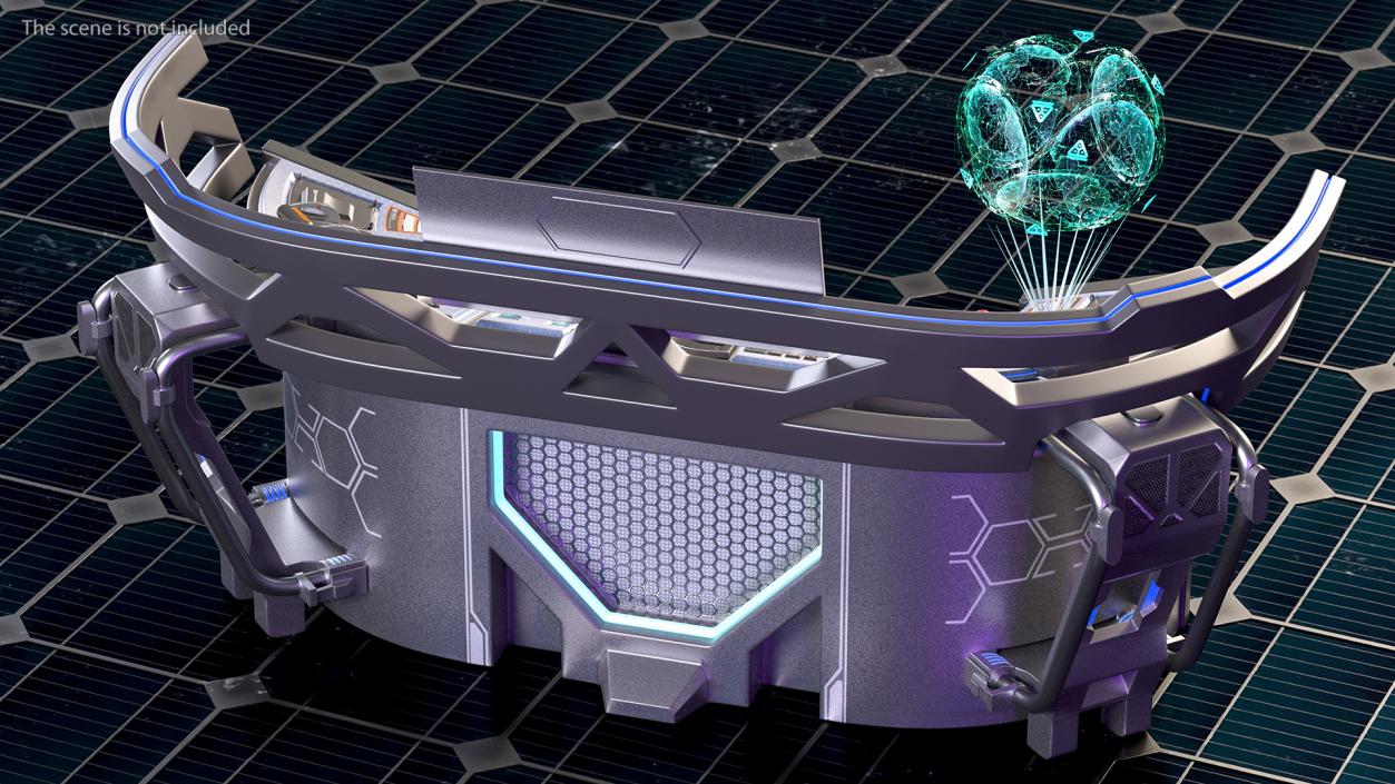 3D Sci Fi Holographic Tables Collection 2 model