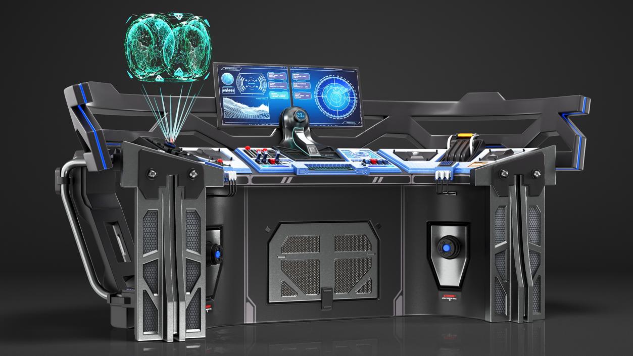 3D Sci Fi Holographic Tables Collection 2 model