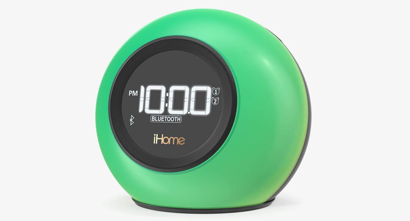 Wireless Bluetooth Phaze Clock Radio iHome iBT29 Green 3D model