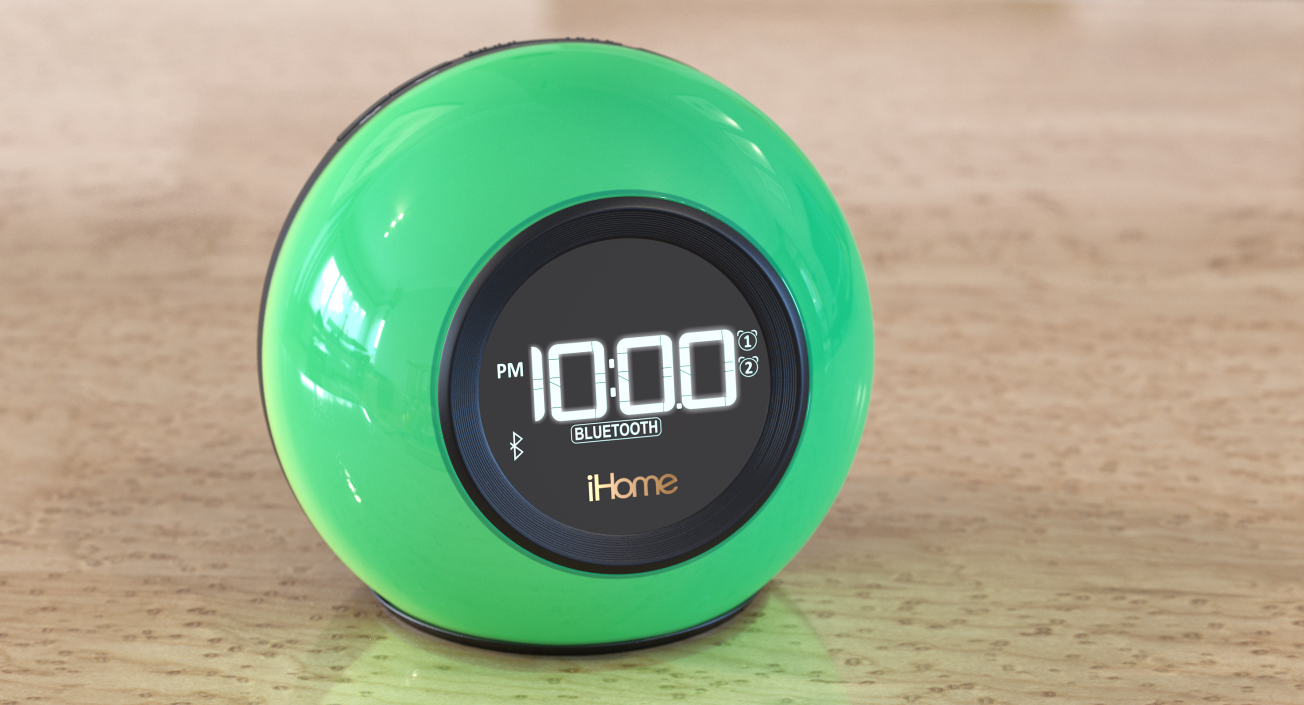 Wireless Bluetooth Phaze Clock Radio iHome iBT29 Green 3D model