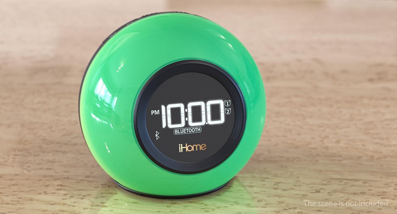 Wireless Bluetooth Phaze Clock Radio iHome iBT29 Green 3D model