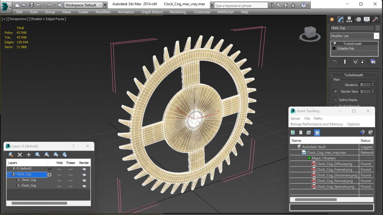 Clock Cog 3D model