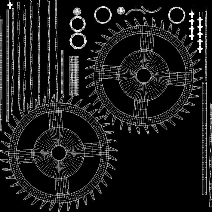 Clock Cog 3D model