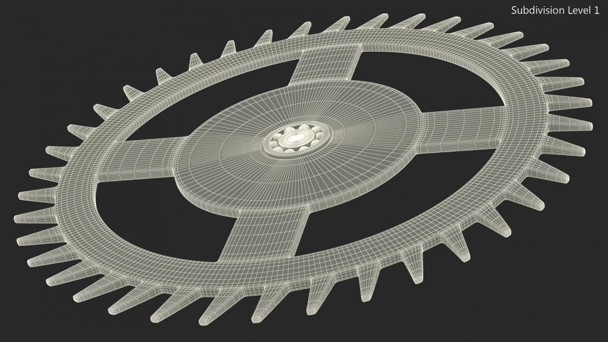 Clock Cog 3D model