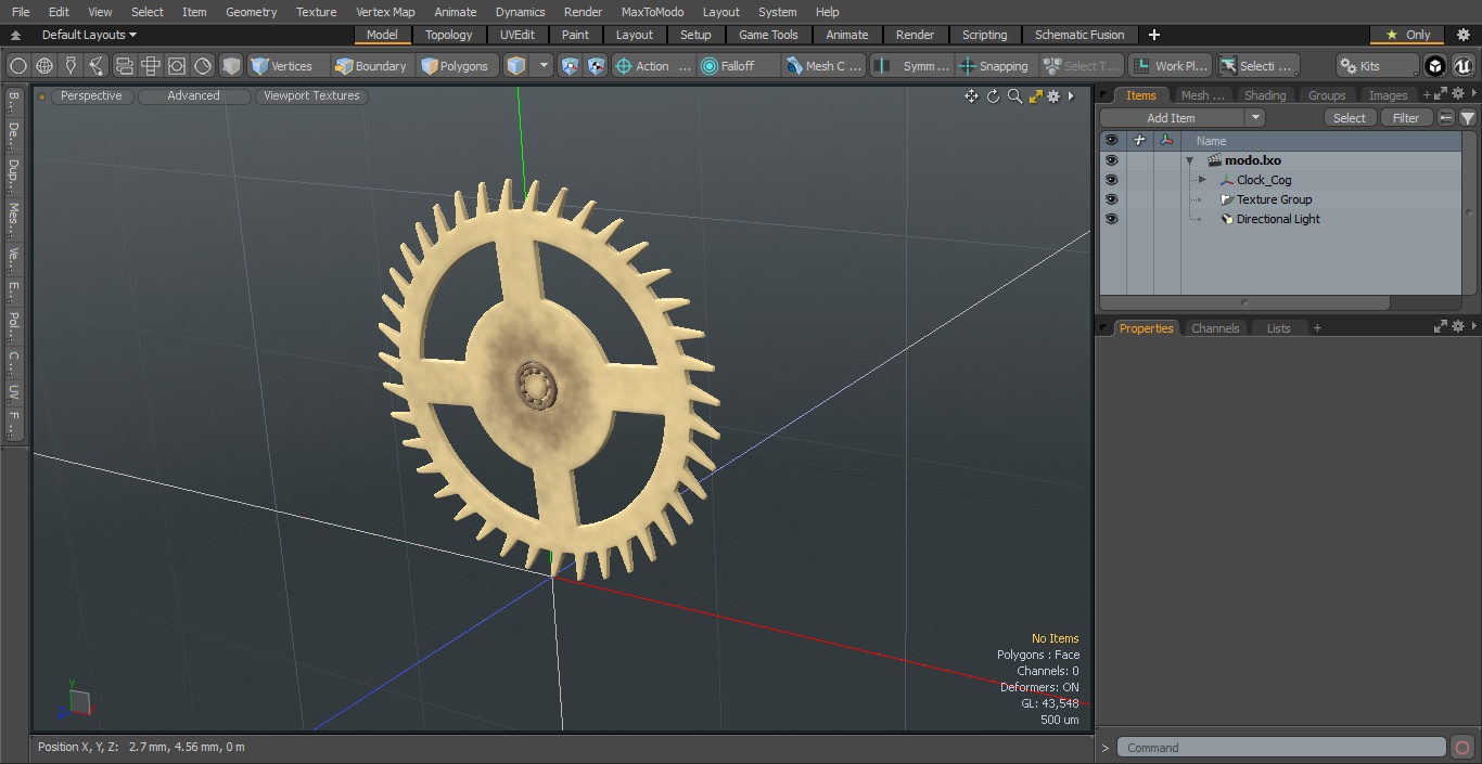 Clock Cog 3D model