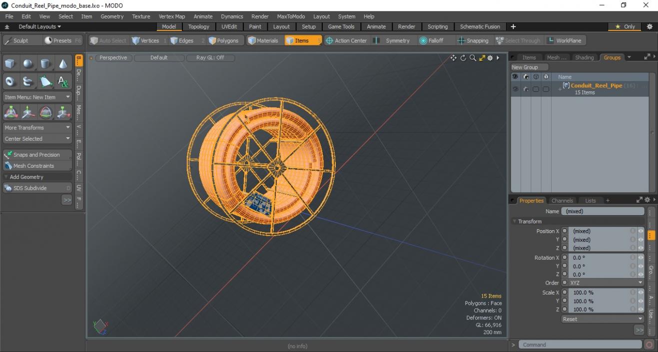 Conduit Reel Pipe 3D