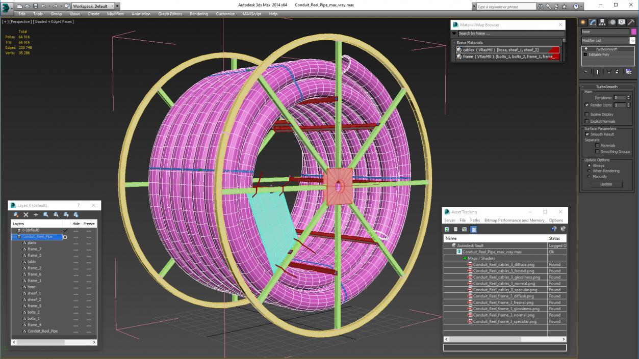 Conduit Reel Pipe 3D