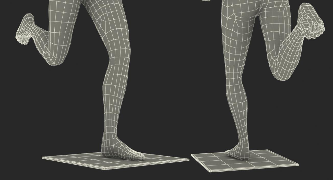 3D Male Dark Grey Mannequin Rigged