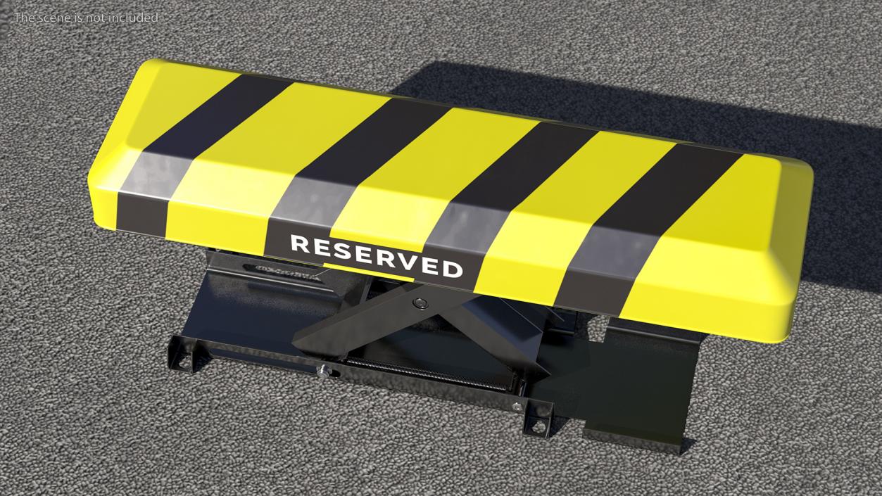 3D model Automatic Parking Barrier with Remote Control