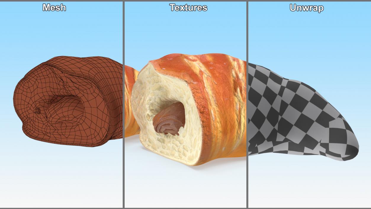 3D model Piece of Croissant 2