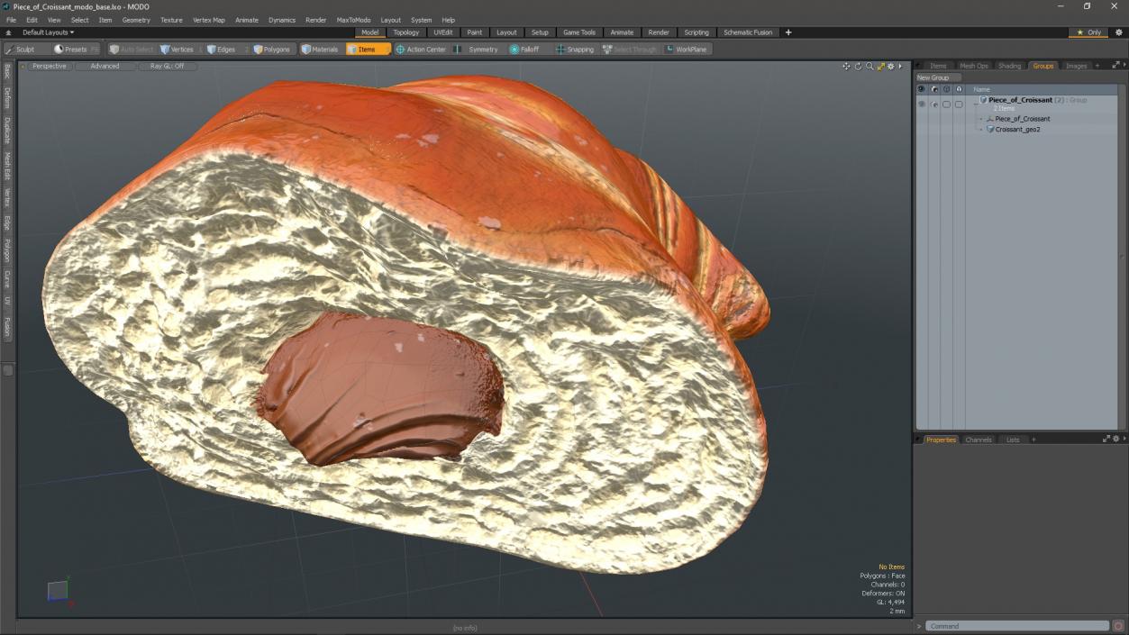 3D model Piece of Croissant 2