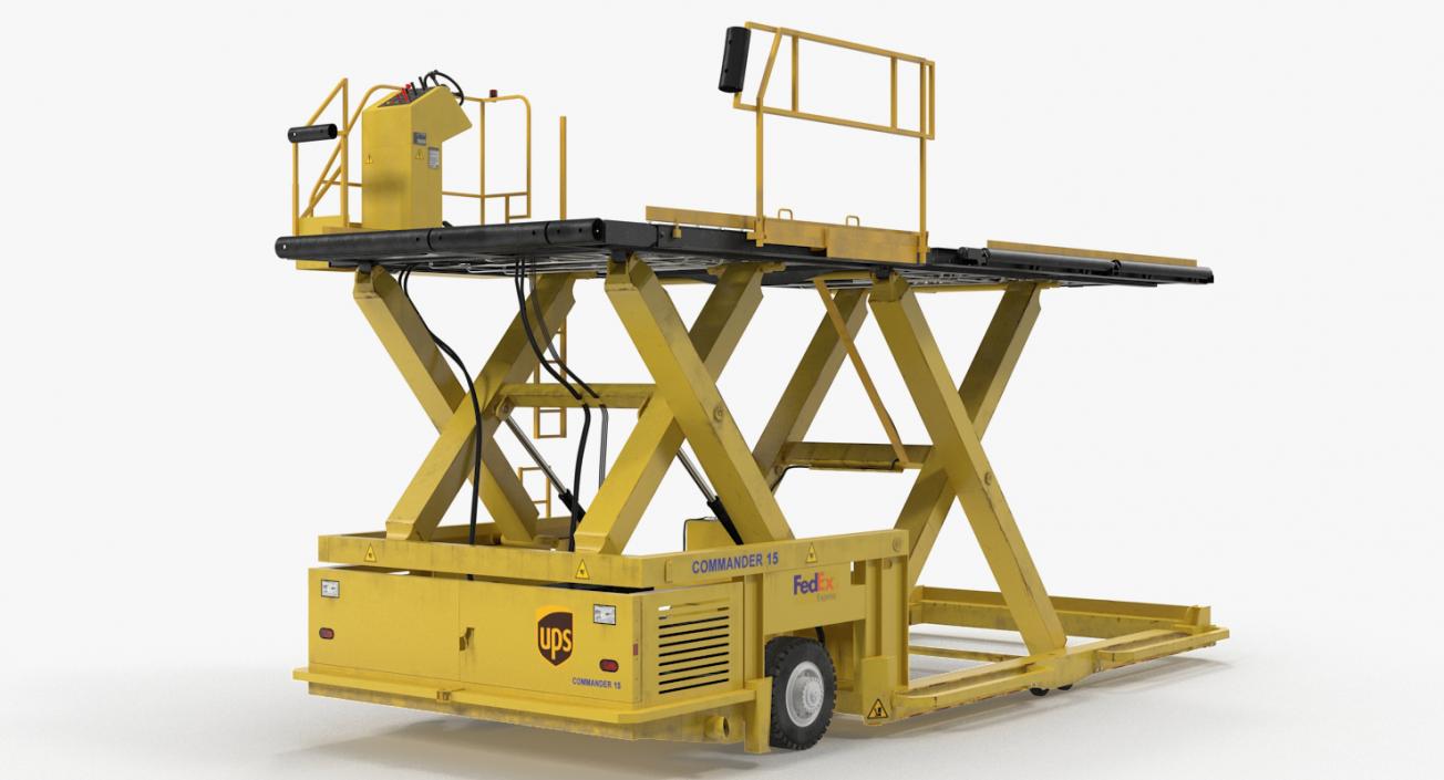 Lower Deck Loader Yellow 3D model