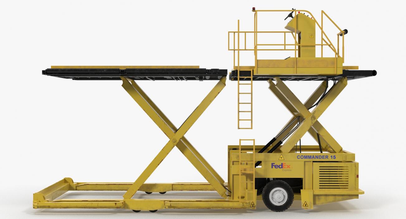 Lower Deck Loader Yellow 3D model