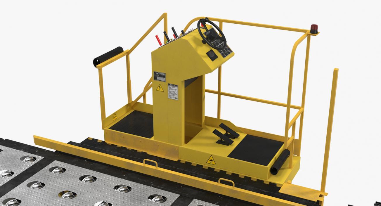 Lower Deck Loader Yellow 3D model