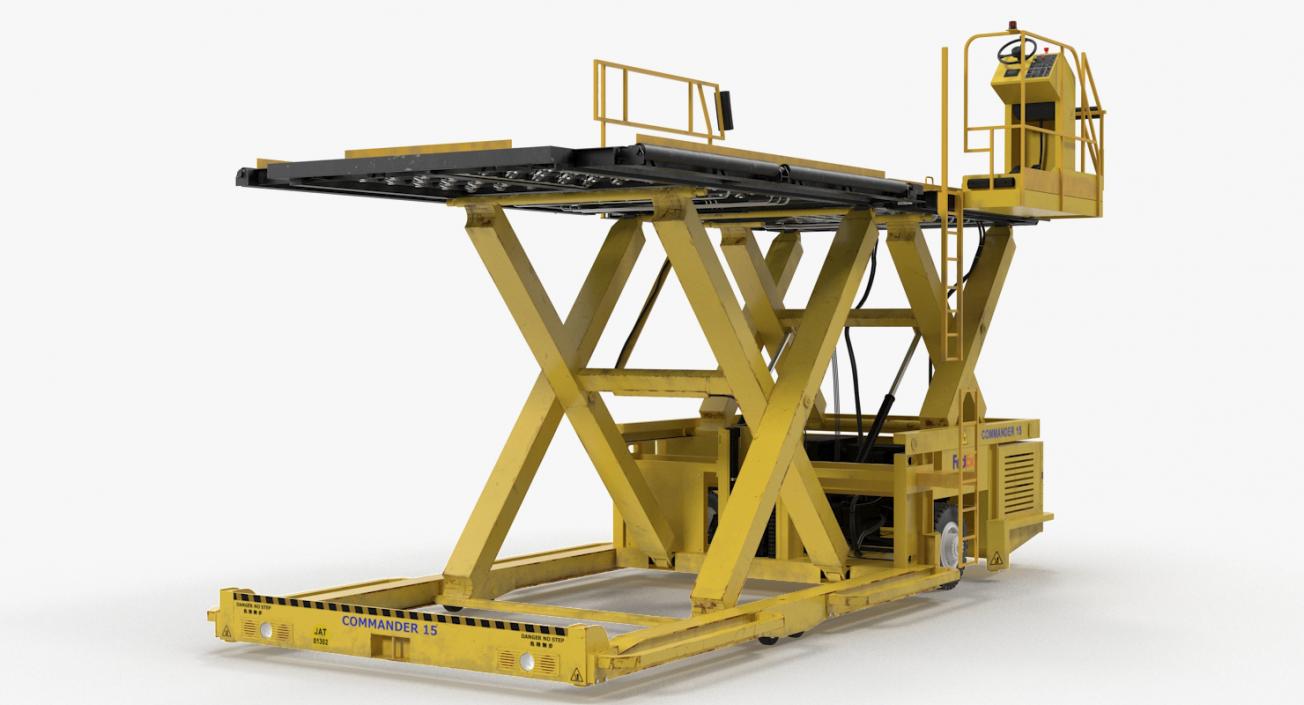 Lower Deck Loader Yellow 3D model