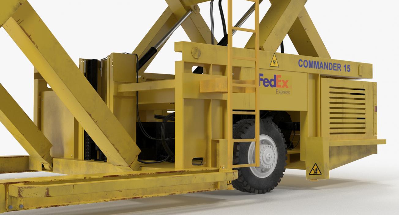 Lower Deck Loader Yellow 3D model