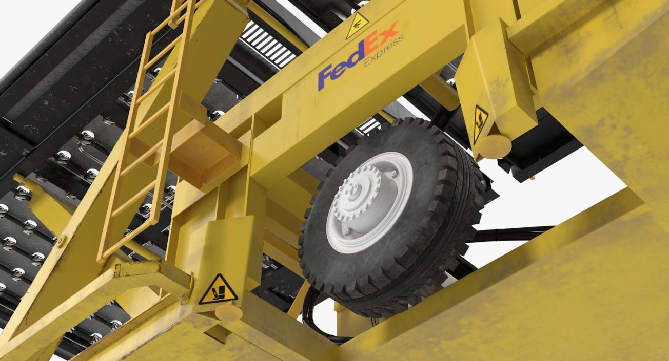 Lower Deck Loader Yellow 3D model