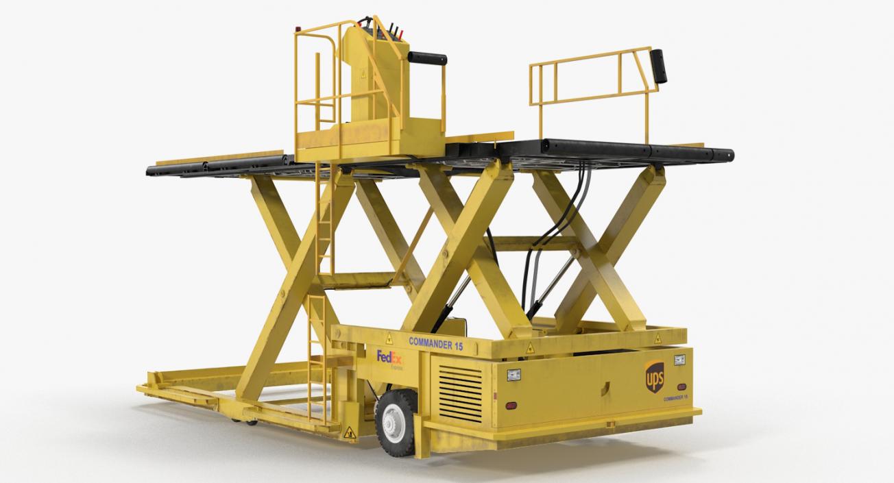 Lower Deck Loader Yellow 3D model