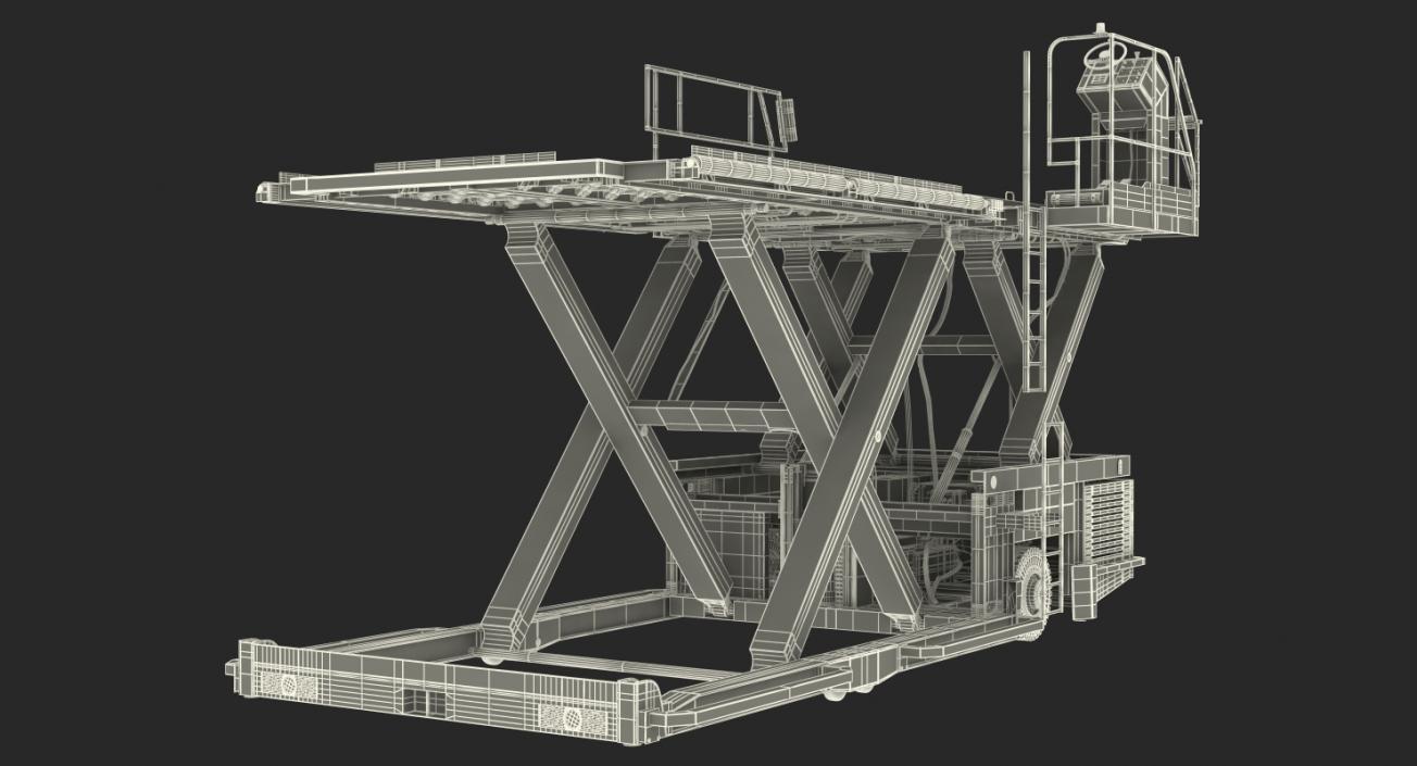 Lower Deck Loader Yellow 3D model