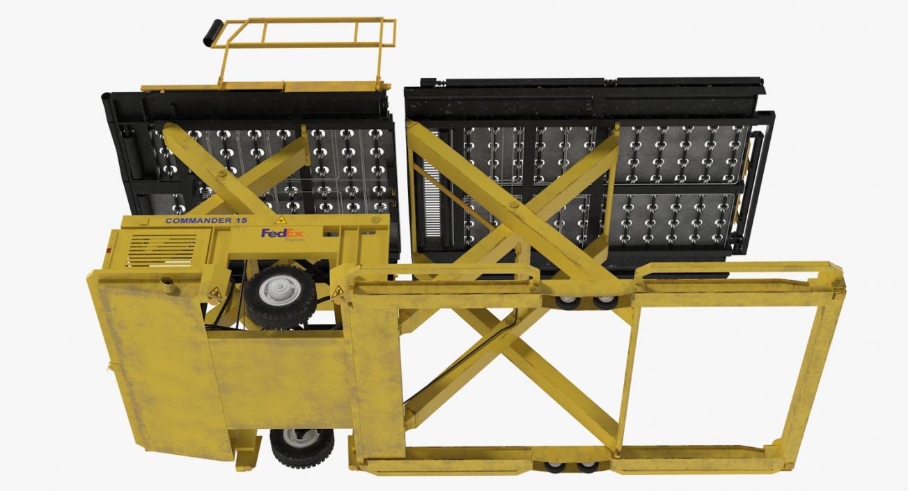 Lower Deck Loader Yellow 3D model