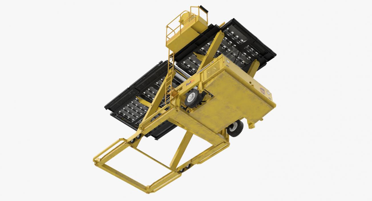 Lower Deck Loader Yellow 3D model