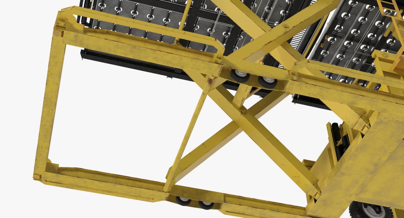 Lower Deck Loader Yellow 3D model