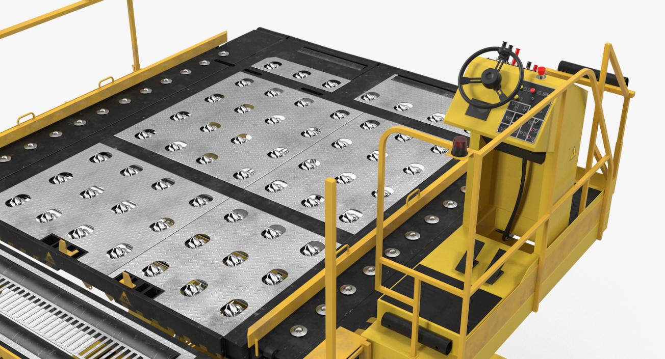 Lower Deck Loader Yellow 3D model