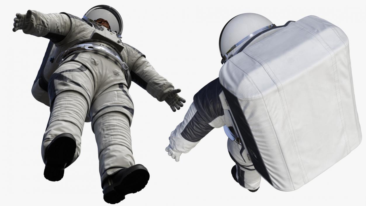 Astronaut Wearing xEMU Spacesuit Rigged 3D model