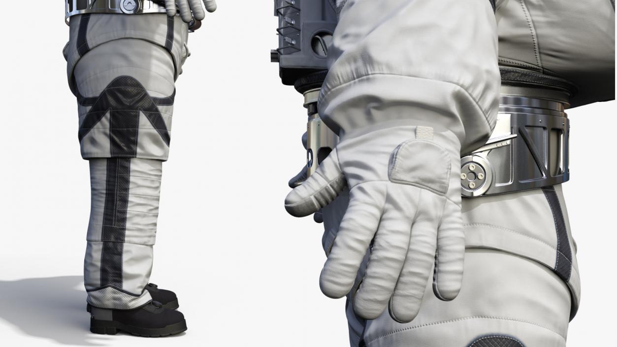 Astronaut Wearing xEMU Spacesuit Rigged 3D model