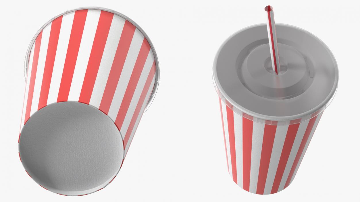 Striped Drink Cup 3D