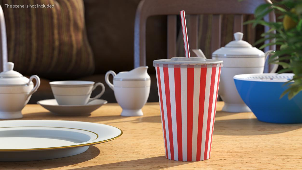 Striped Drink Cup 3D