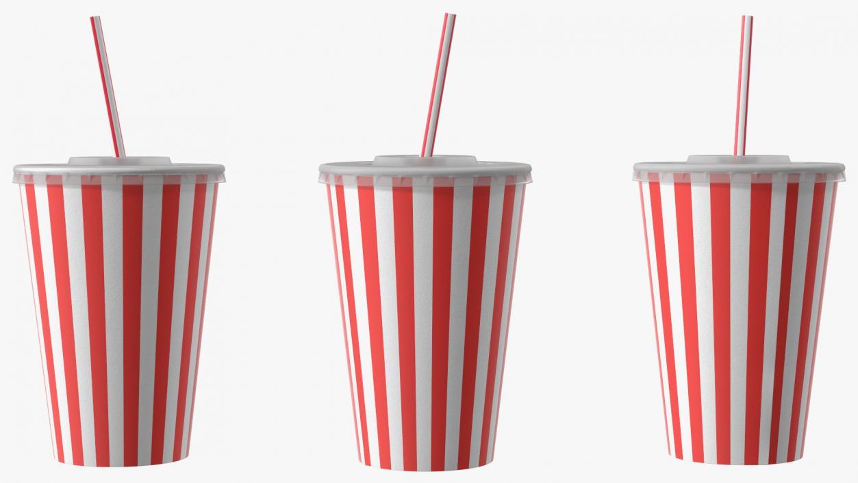 Striped Drink Cup 3D