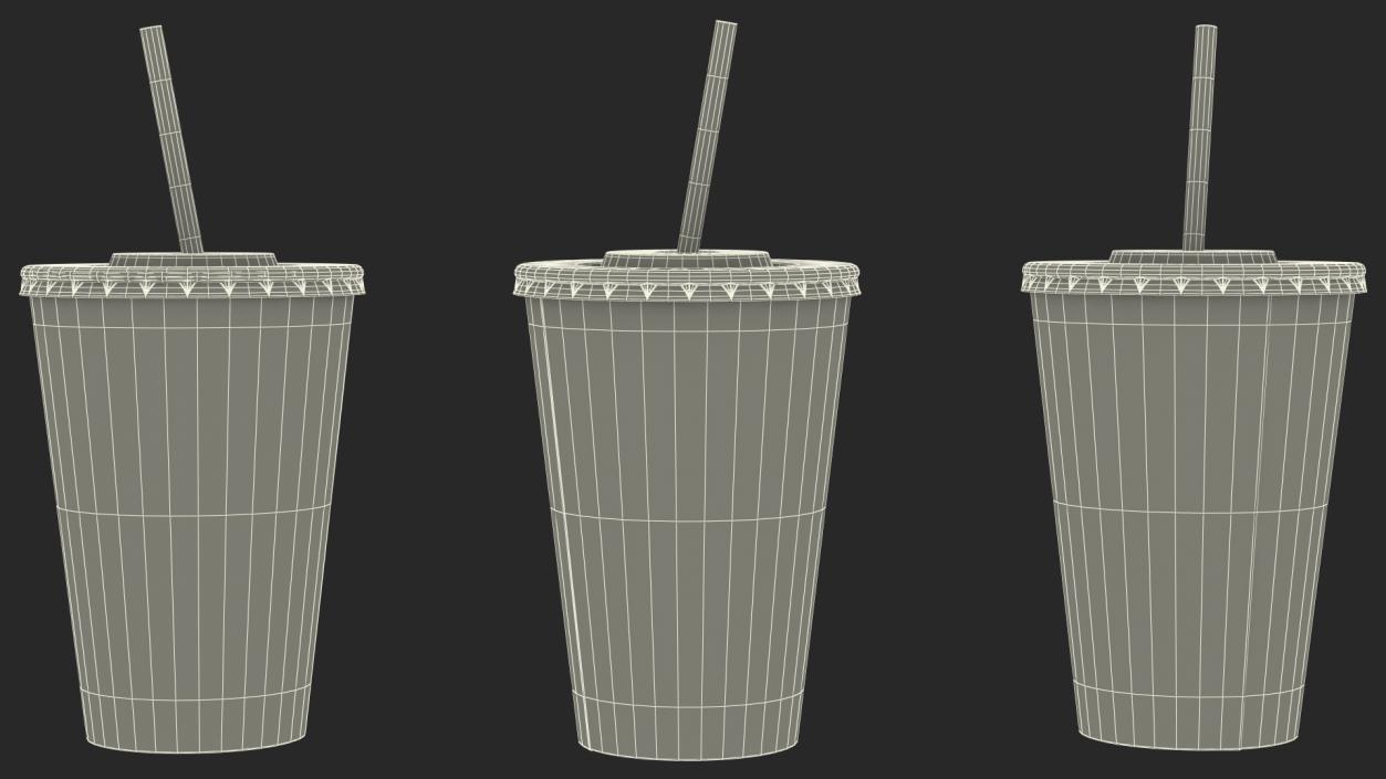 Striped Drink Cup 3D