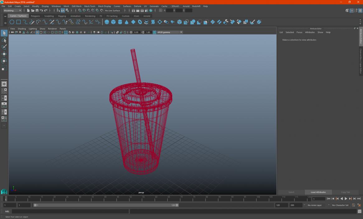 Striped Drink Cup 3D