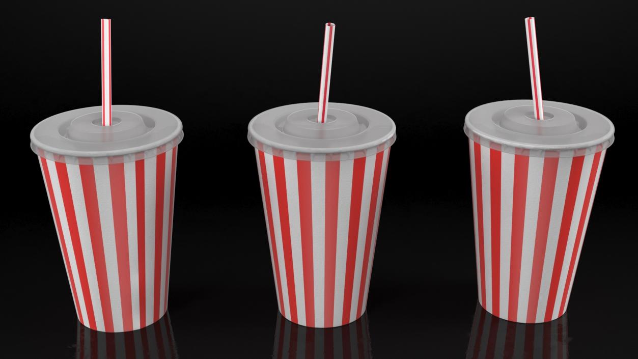 Striped Drink Cup 3D