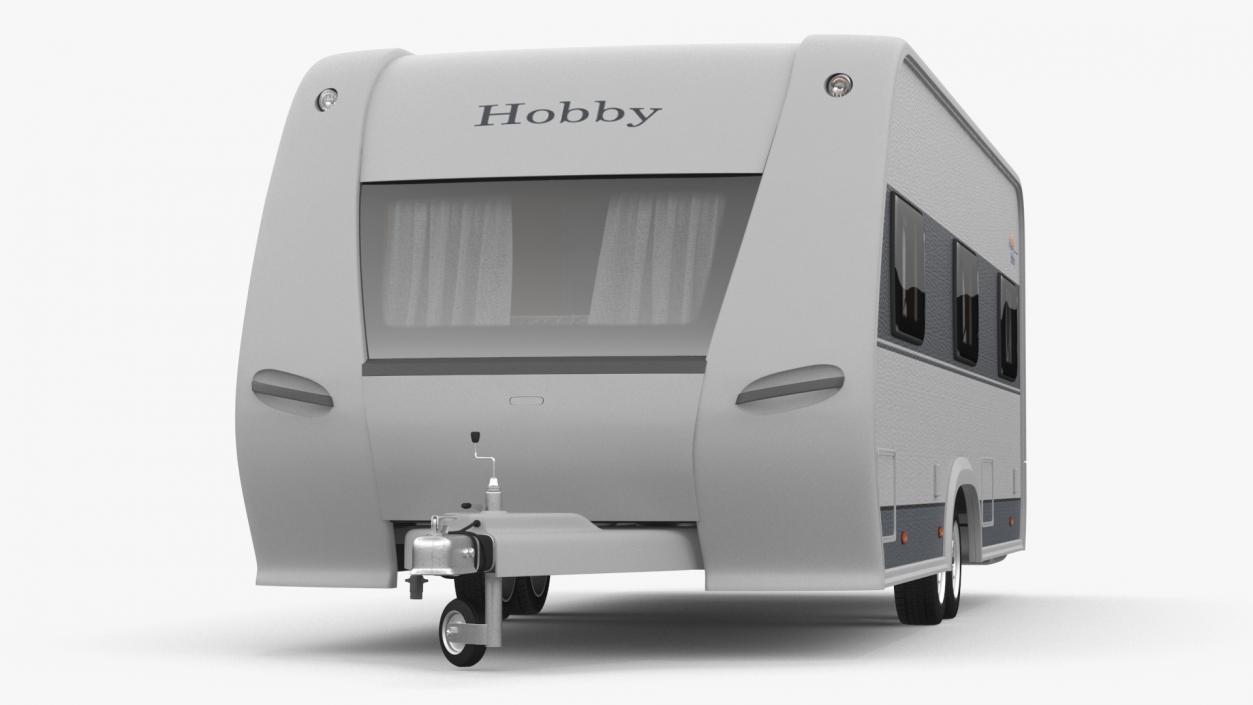 Toyota 4Runner Towing Caravan Hobby Rigged 3D