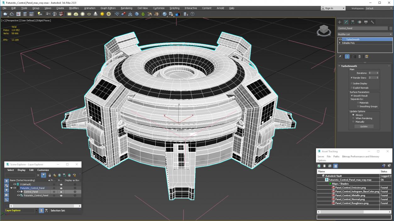 3D Futuristic Control Panel 2