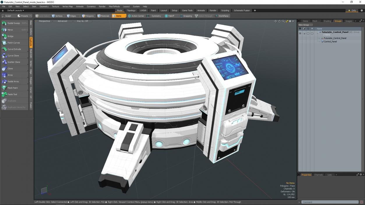 3D Futuristic Control Panel 2