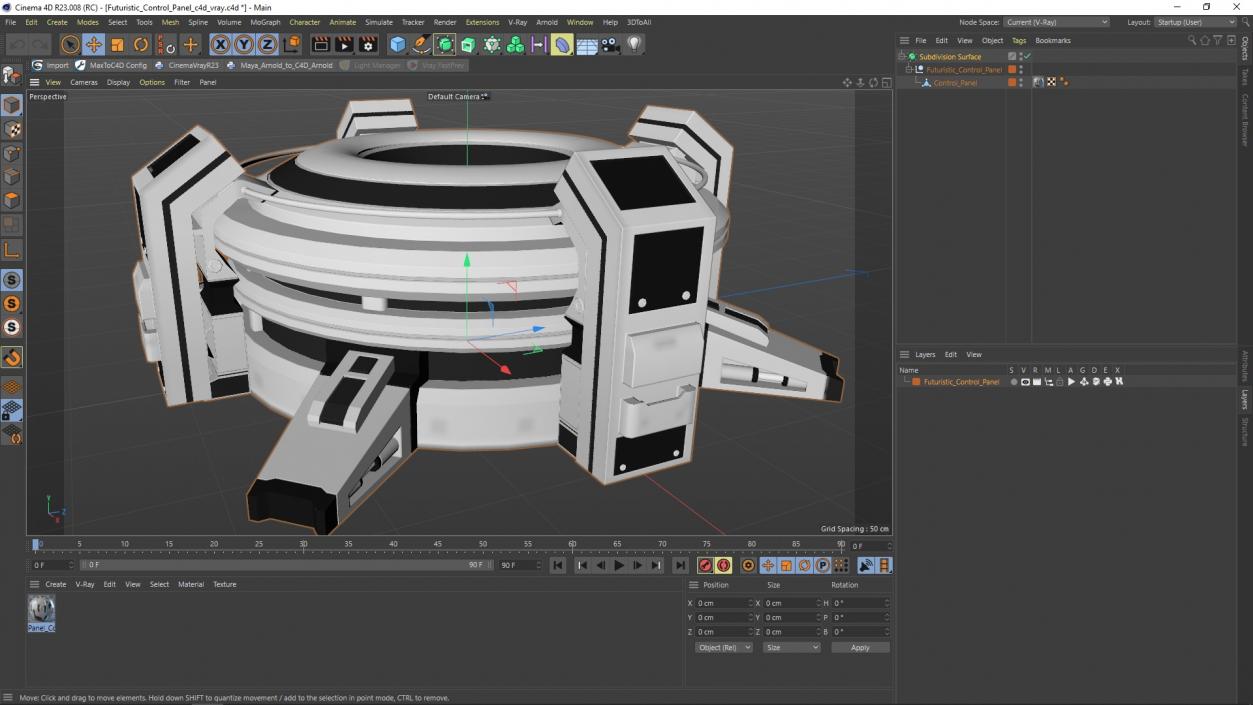 3D Futuristic Control Panel 2