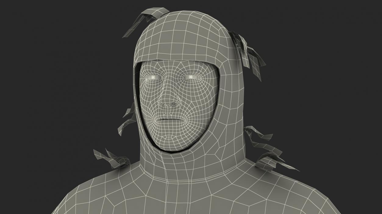 3D Sniper in Leaf Ghillie Suit Rigged for Cinema 4D model