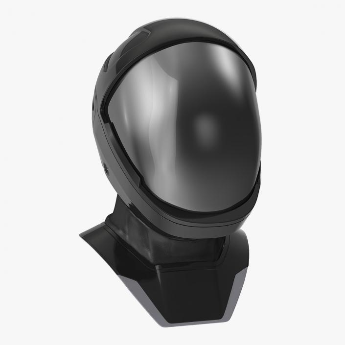 3D model Sci-Fi Space Helmet Black