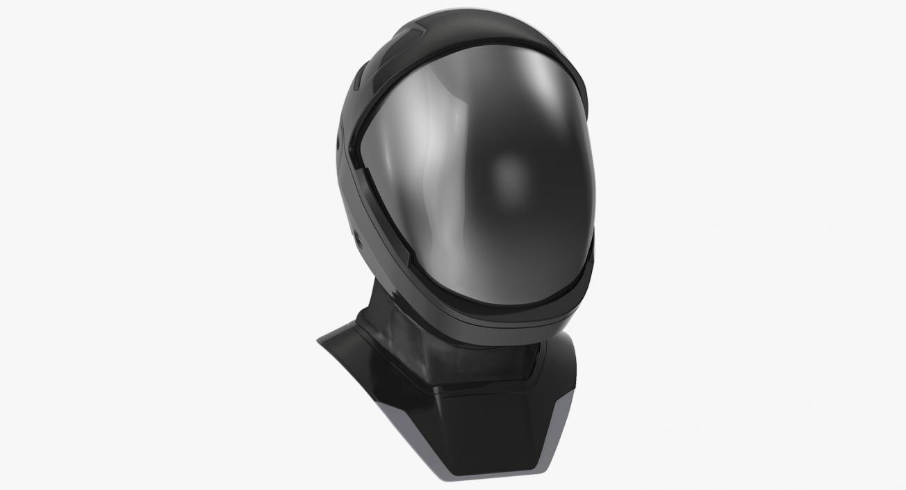 3D model Sci-Fi Space Helmet Black