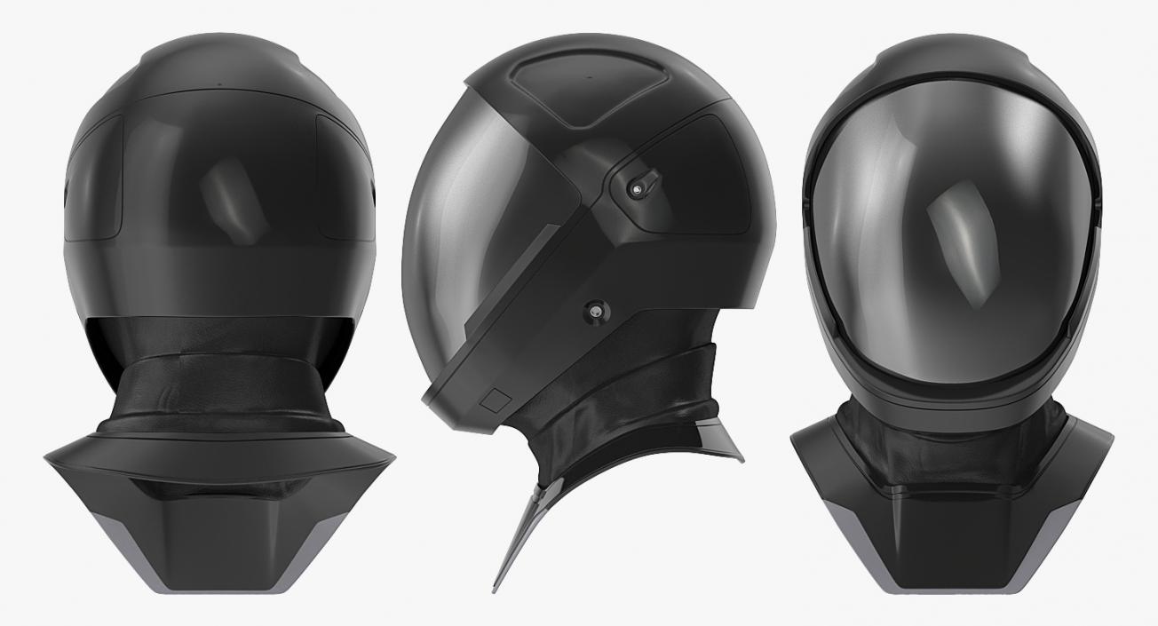 3D model Sci-Fi Space Helmet Black