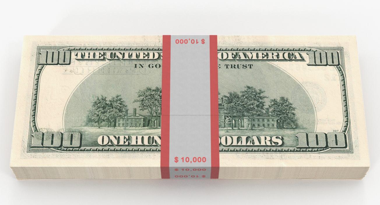 3D 100 Dollar Bills Pack