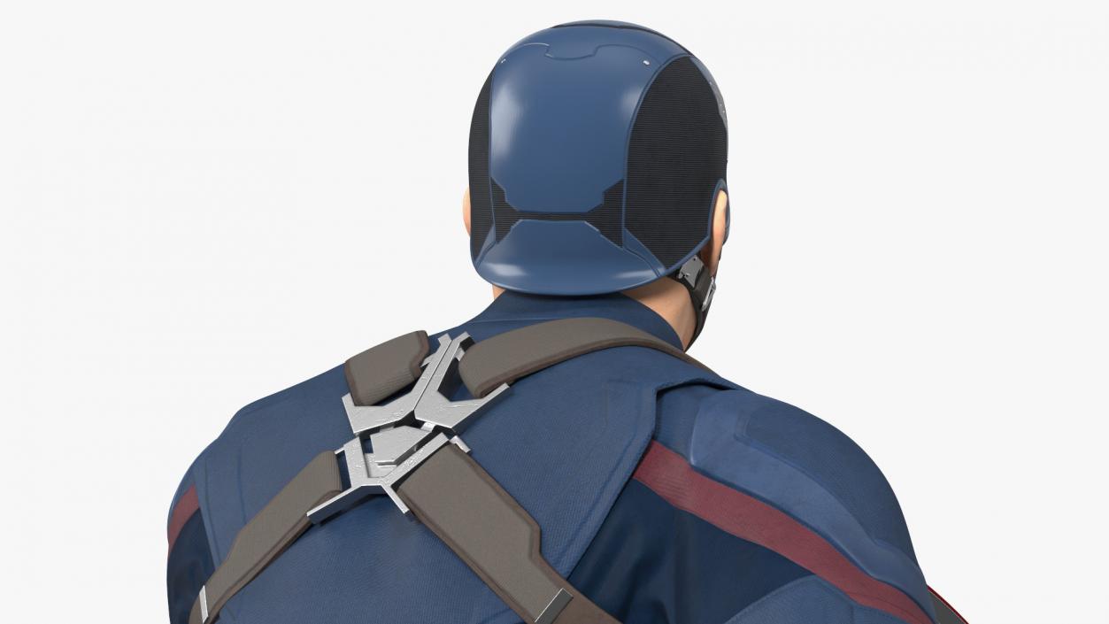 Character Captain America Defend Pose 3D