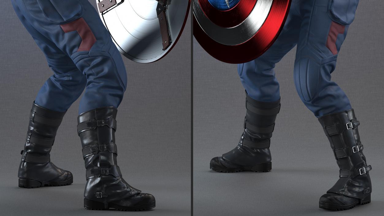 Character Captain America Defend Pose 3D