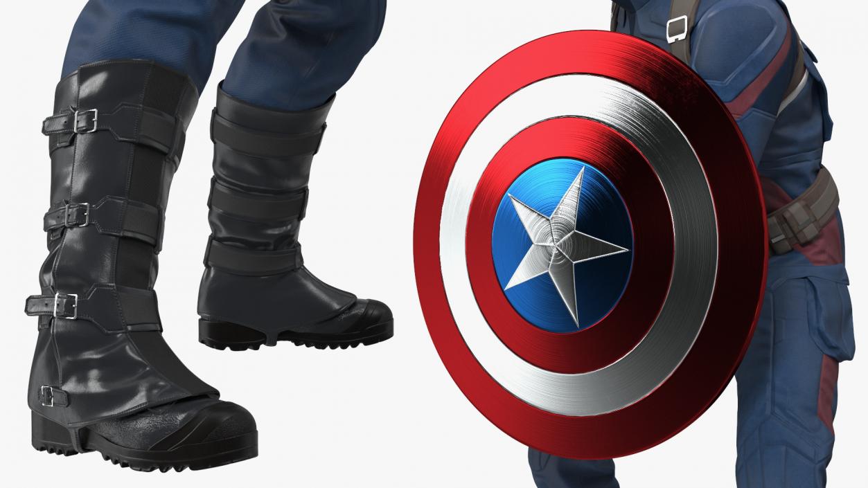 Character Captain America Defend Pose 3D