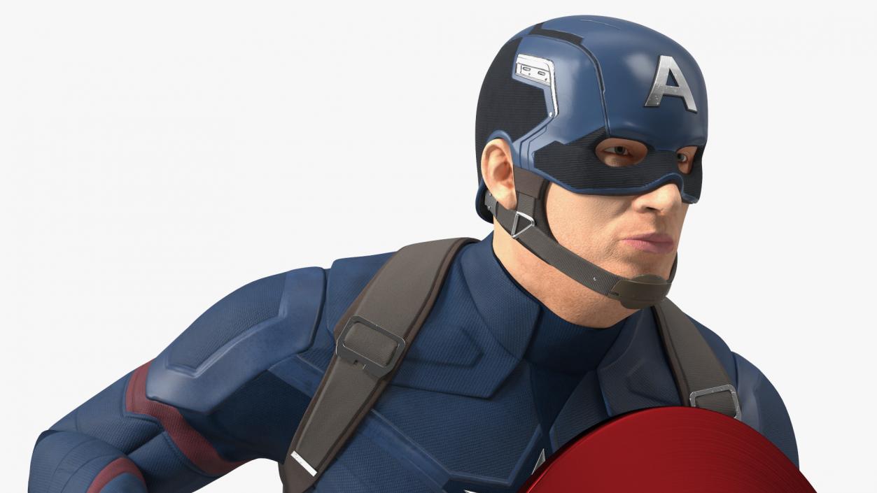 Character Captain America Defend Pose 3D