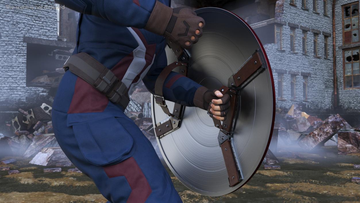 Character Captain America Defend Pose 3D