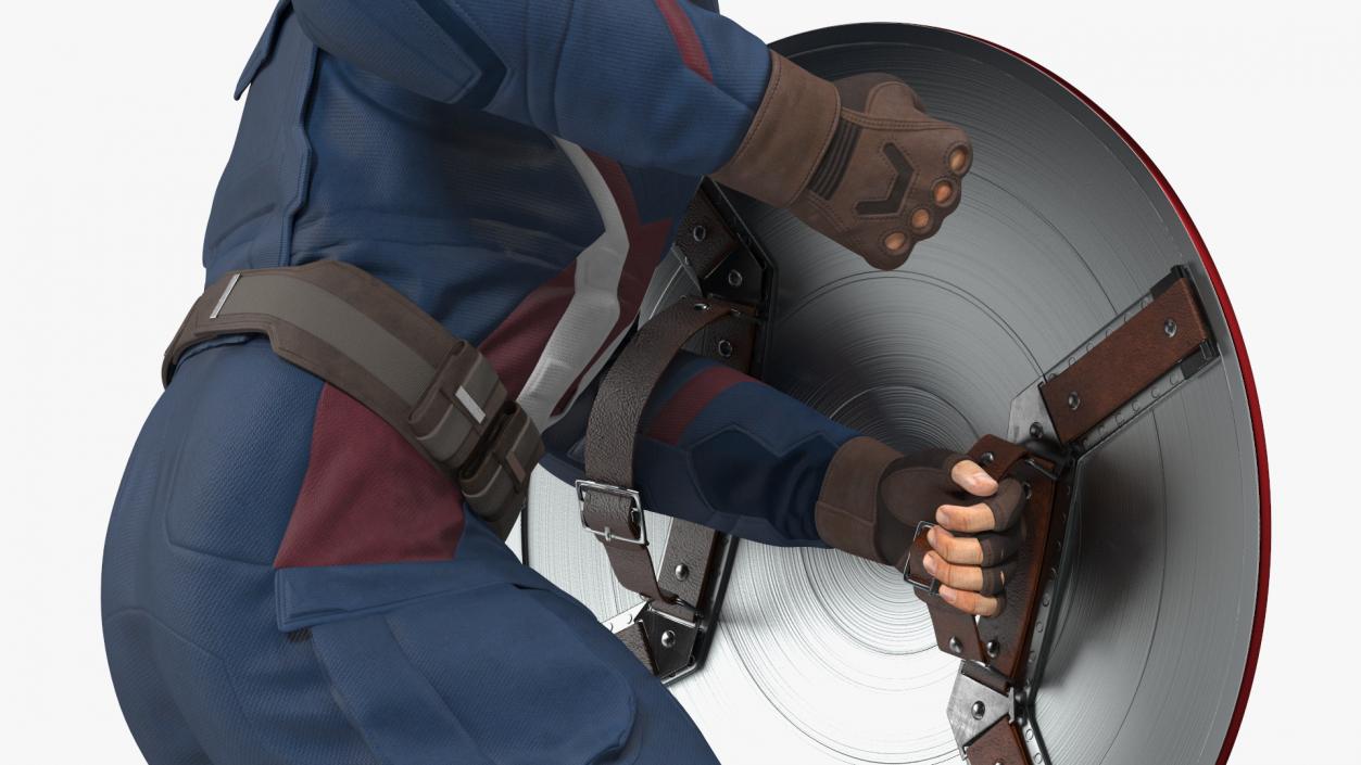 Character Captain America Defend Pose 3D